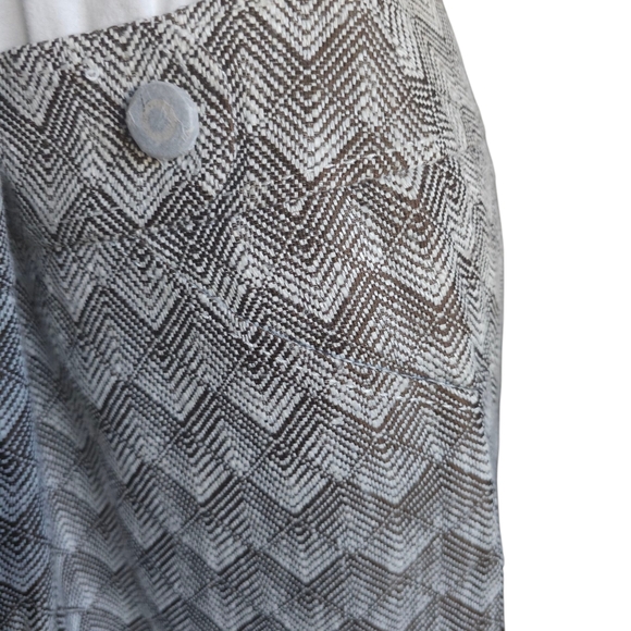 Tory Burch Black and White Chevron Pencil Skirt - Picture 3 of 5